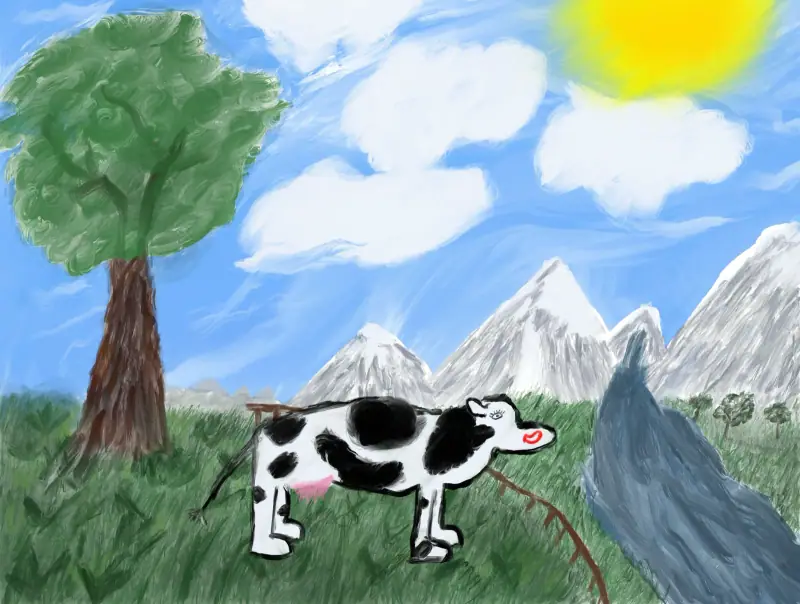 Vaca en prado